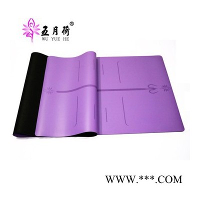 激光雕刻體位線土豪PU天然橡膠瑜伽墊 環(huán)保天然橡膠PU瑜伽墊