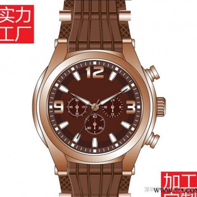 工廠加工設(shè)計品牌運動便宜手表 橡膠帶手表開模定做 運動款手表