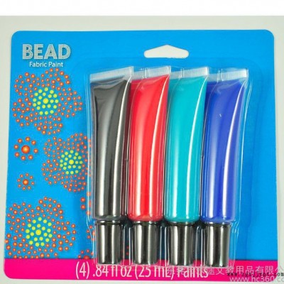 4色25毫升普通紡織手繪顏料，珍珠筆，衣服顏料，美術(shù)繪畫顏料