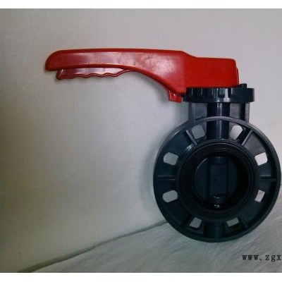 上海開維喜閥門D371X-10S渦輪聚氯乙烯PVC塑料蝶閥 渦輪UPVC蝶閥手柄 耐酸堿