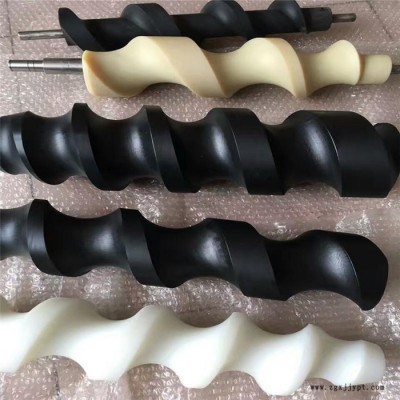 銘澤廠家供應(yīng)黑色PA6尼龍塑膠輸送螺桿、尼龍進(jìn)瓶螺旋桿 螺旋推瓶器