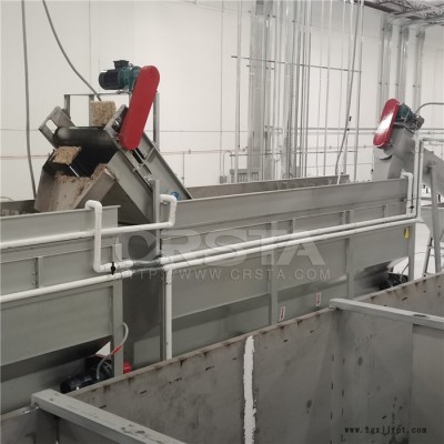 美國廢舊塑料地毯回收利用機，PA66地毯絲廢料粉碎清洗分離機