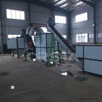 柯達(dá)機(jī)械PET飲料瓶回收生產(chǎn)線，廢舊飲料瓶處置利用清洗造粒機(jī)