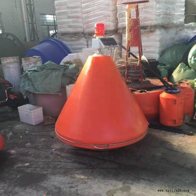 山東警示航標(biāo)定制  帶太陽能警示燈 創(chuàng)藍(lán)廠家批發(fā)攔污浮桶