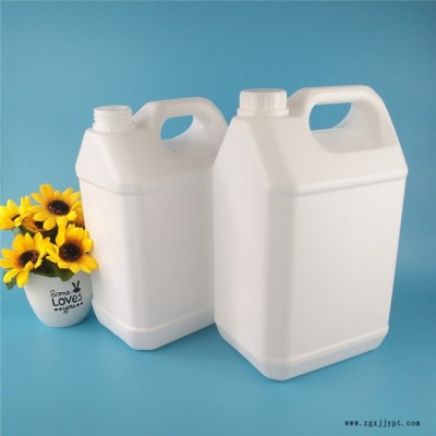 云熙扁方桶廠家 5升白色食品桶 5升避光肥料桶 全新料HDPE材質5升氟化桶