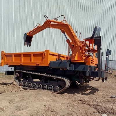 自卸式橡膠履帶隨車挖 自制履帶式挖掘機 農用履帶式挖機