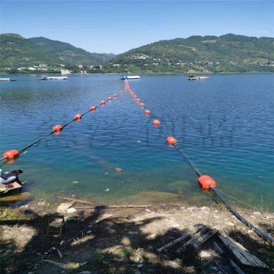 滾塑加工河道攔污裝置圍欄 生活垃圾清理浮筒 夾電纜塑料浮漂