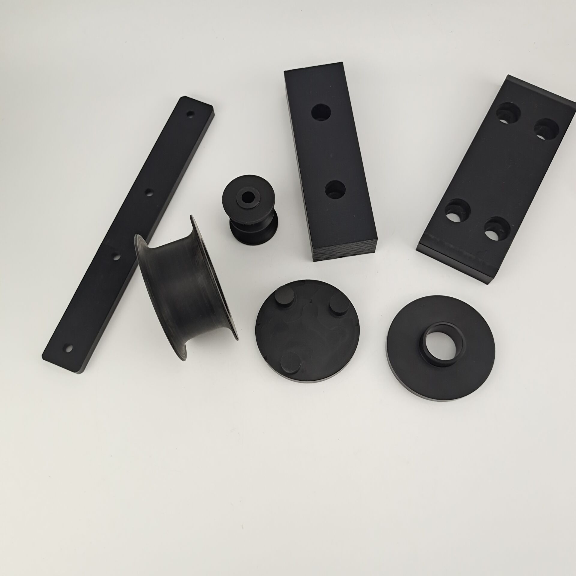 CNC加工尼龍滑塊，尼龍輪套 (2)