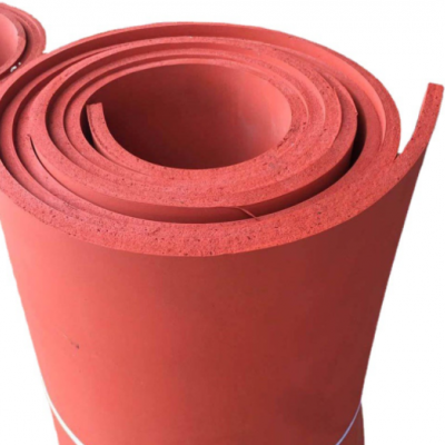 廠家現貨細孔發(fā)泡硅膠阻燃膠發(fā)泡高溫緩沖現貨紅色橡膠板汽車減震