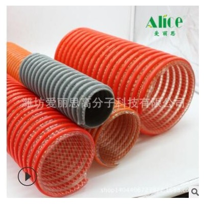 廠貨定制pvc塑筋管螺旋纏繞軟管 高壓耐磨不易老化夾線紅龍管