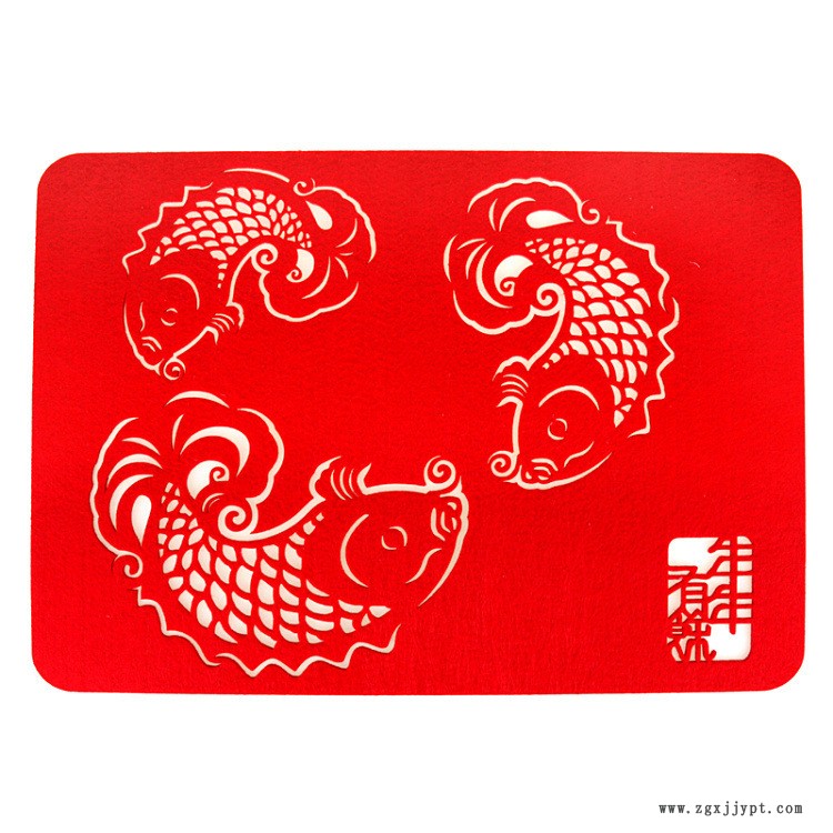 創(chuàng)意 彩色 隔熱 吸水 毛氈杯墊時尚創(chuàng)意鏤空餐墊 禮品促銷贈送示例圖17