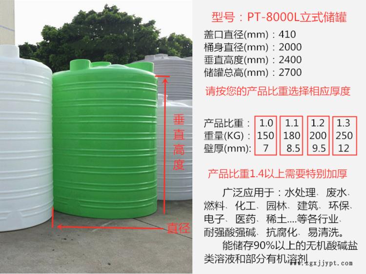 甬誠(chéng)滾塑 5噸抗旱容器 10方帶護(hù)欄塑料容器 安裝使用簡(jiǎn)單化工容器