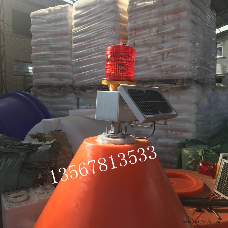 山東警示航標定制  帶太陽能警示燈 創(chuàng)藍廠家批發(fā)攔污浮桶示例圖3