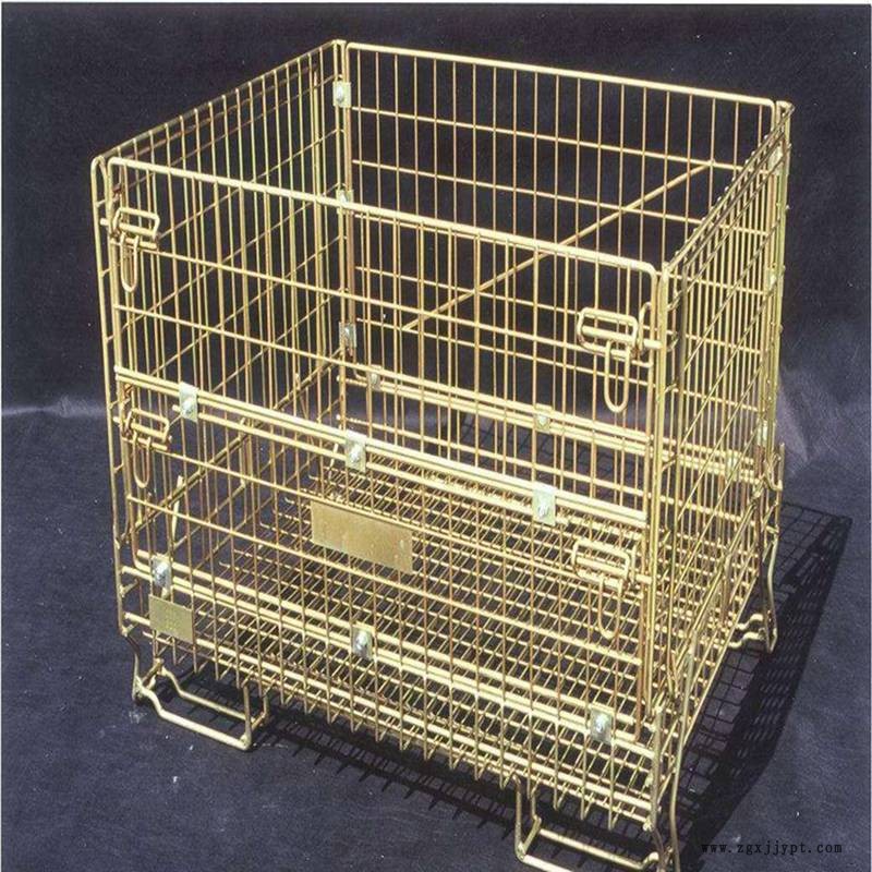 折疊式倉(cāng)庫(kù)籠 鐵籠金屬籠 儲(chǔ)物箱鍍鋅