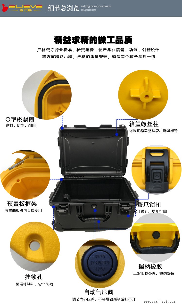 百力能3720海綿箱三防儀器設備保護防護箱儀器儀表攝影器材箱批發(fā)示例圖5