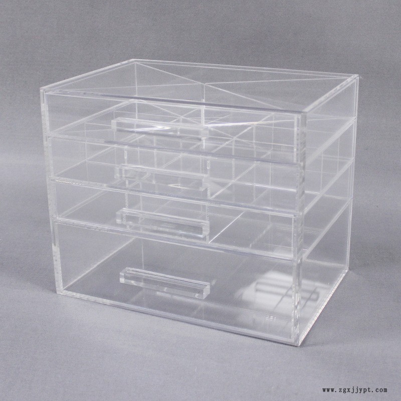 大號多層 帶抽屜式桌面收納盒化妝品盒亞克力透明化妝品收納盒示例圖5