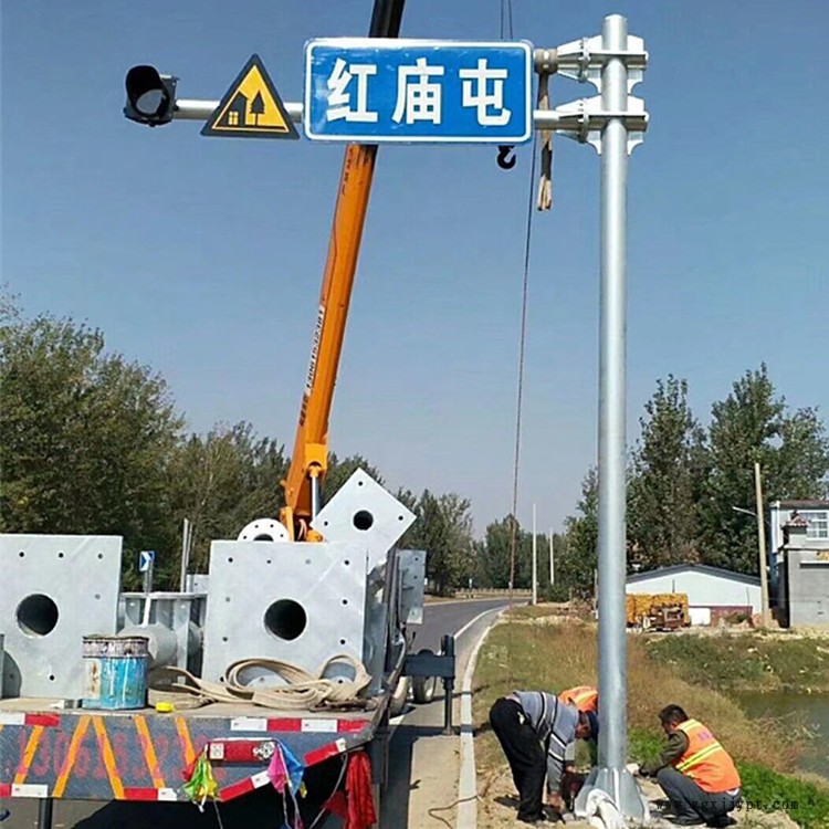 祥路承接定制 警戒標志桿 圓形標志牌 標志桿