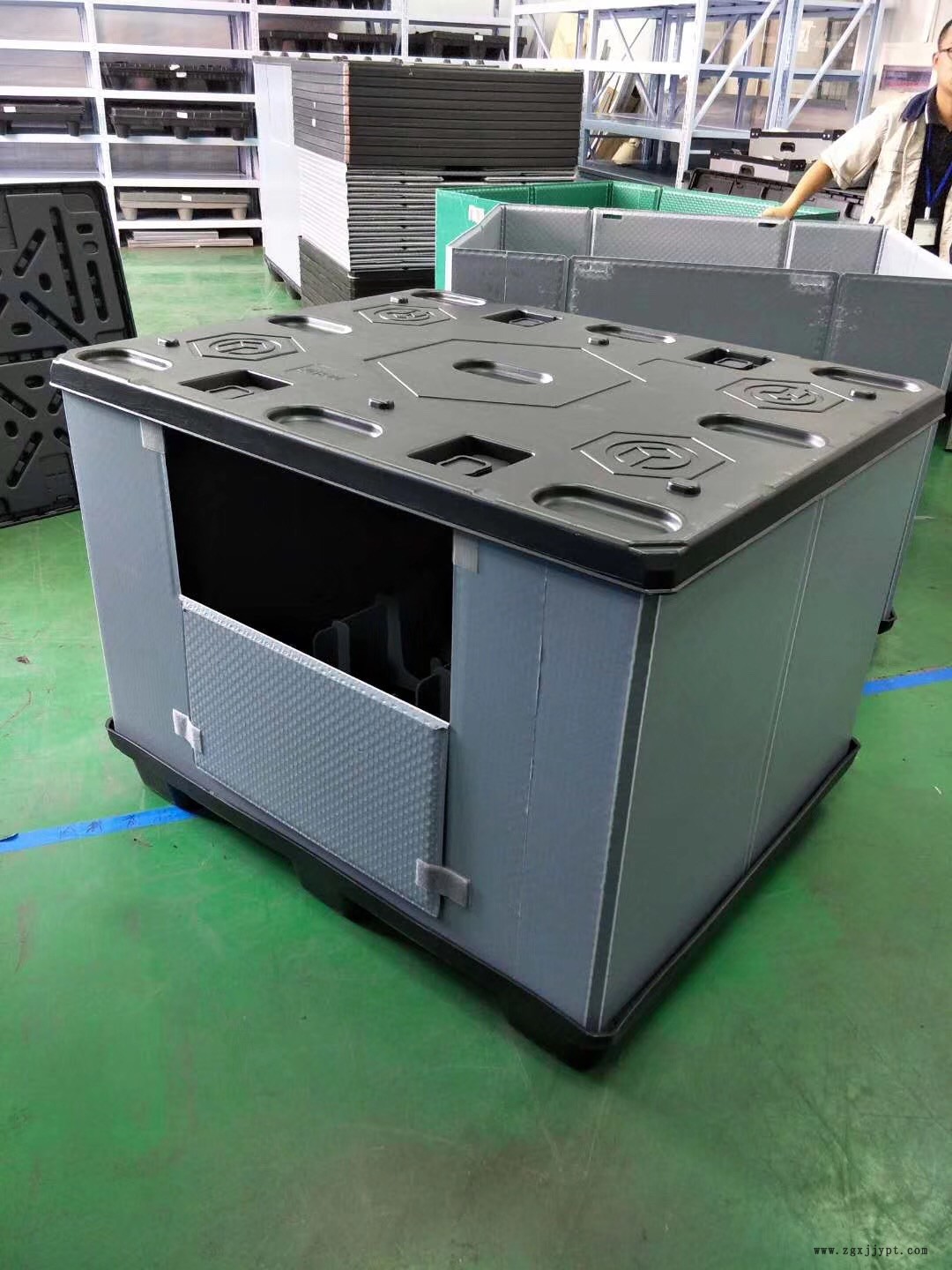 源頭工廠陽泉汽車零部件大型可折疊圍板箱 物流運(yùn)輸圍板箱圍板箱廠家