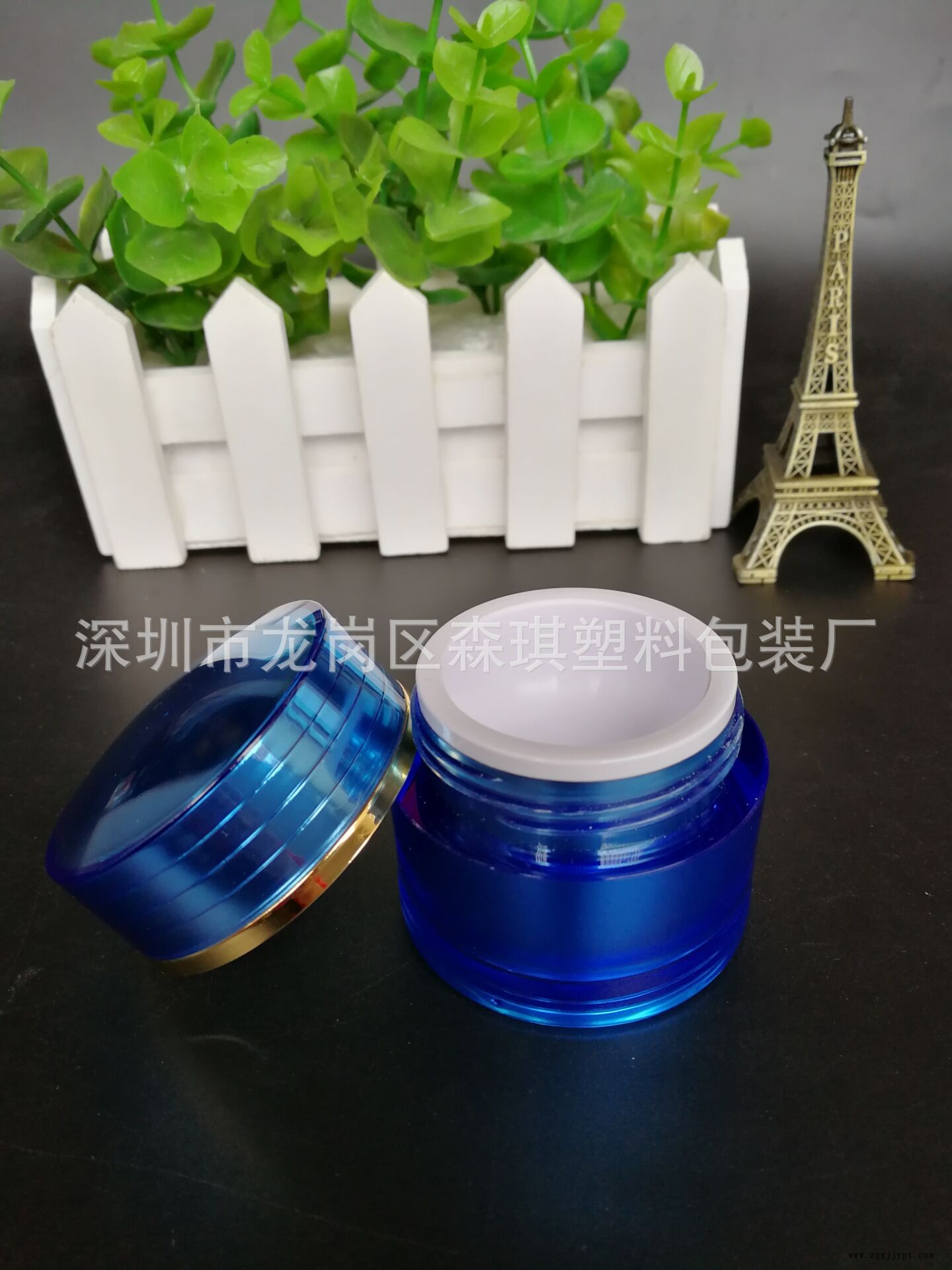 廠家供應30克亞克力圓形膏霜瓶 亞克力膏霜面霜瓶 化妝品瓶定制示例圖2