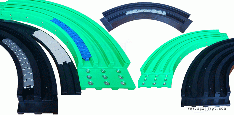 90°超高分子量聚乙烯鏈板轉(zhuǎn)彎導(dǎo)軌UHMW-PE磁性彎道鏈板轉(zhuǎn)彎導(dǎo)軌示例圖2