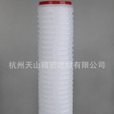 **_有機溶劑的澄清或除菌過濾、 腐蝕性及耐臭氧等液體除雜除菌過濾。聚四氟乙烯折疊濾芯_PTFE折疊濾芯
