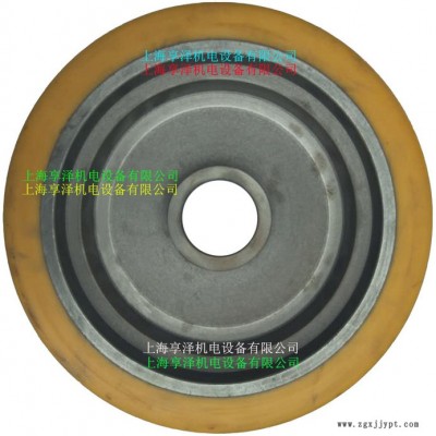 合力堆垛機載重輪前腳輪330*100*68 鑄膠輪聚氨酯前輪定向輪胎