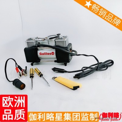 氣輪胎打氣式氣電機(jī)加氣充氣泵雙缸汽車(chē)車(chē)載