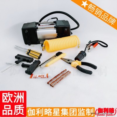 汽車(chē)打兩用金屬腳踏式吸塵器快速加充氣泵車(chē)載輪胎迷你