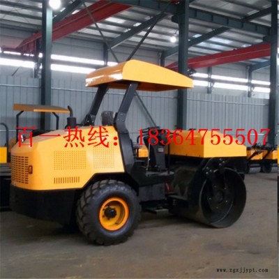 4噸輪胎壓路機  載人式4噸壓路機 座駕式單鋼輪壓路機