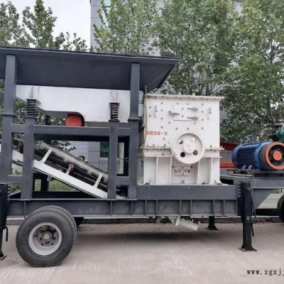 供應(yīng)移動(dòng)式破碎站 多功能建筑垃圾破碎站 輪胎式反擊砂石破碎機(jī)制砂設(shè)備