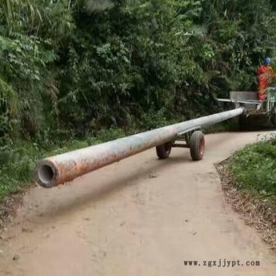 ** 12米 15m線桿運輸車 電力水泥桿炮車 大輪加固飛機(jī)輪胎拖桿車