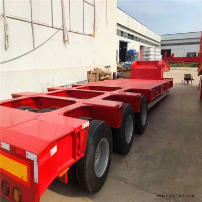 山東梁山輪胎外漏式半掛車 三軸運輸半掛車 特種運輸半掛車 大板運輸半掛車