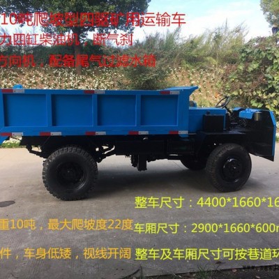 新款爬坡型四驅六輪運礦機，斷氣剎車，全液壓方向，雙液壓油缸自卸，12檔帶高低速變速箱，96大馬力發(fā)動機，礦山專用輪胎