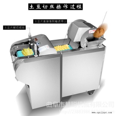 全自動切菜機(jī) 小型不銹鋼切菜機(jī) 切筍絲機(jī) 黃瓜山藥切片機(jī) 商用多功能切片機(jī)型號
