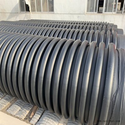 純原料PE雙平壁排水管 亳州PE塑鋼纏繞污水管 PE鋼帶增強排水波紋管 純原料生產(chǎn)