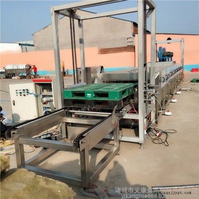 義康牌XKJ-6000型 高壓噴淋洗桶機  熱堿水去污洗盤機  醬菜筐清洗機   連續(xù)式洗盒機