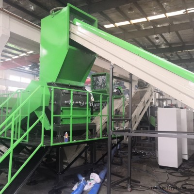 撕碎破碎機設(shè)備回收塑料瓶，桶，薄膜，噸袋清洗造粒生產(chǎn)線視頻