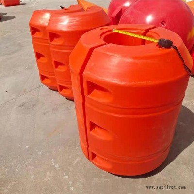 聚乙烯水上管線抬浮管道浮筒  兩半片對夾螺桿固定式浮體