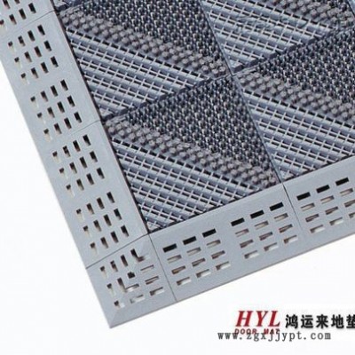 三合一地墊廠家直銷、工程塑料模塊地墊、門廳防滑除塵耐磨地墊
