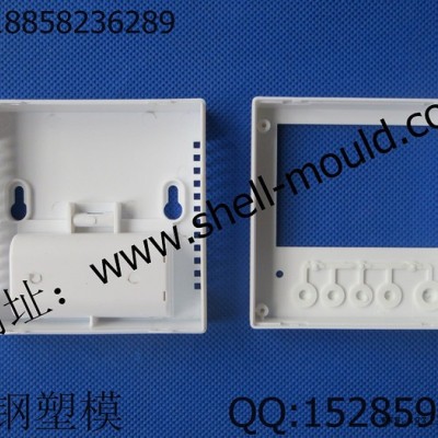 供應(yīng)精鋼模具廠5-01-5：86*86*31mm溫控儀表盒2節(jié)5號電池盒 塑料接線盒 塑料模具