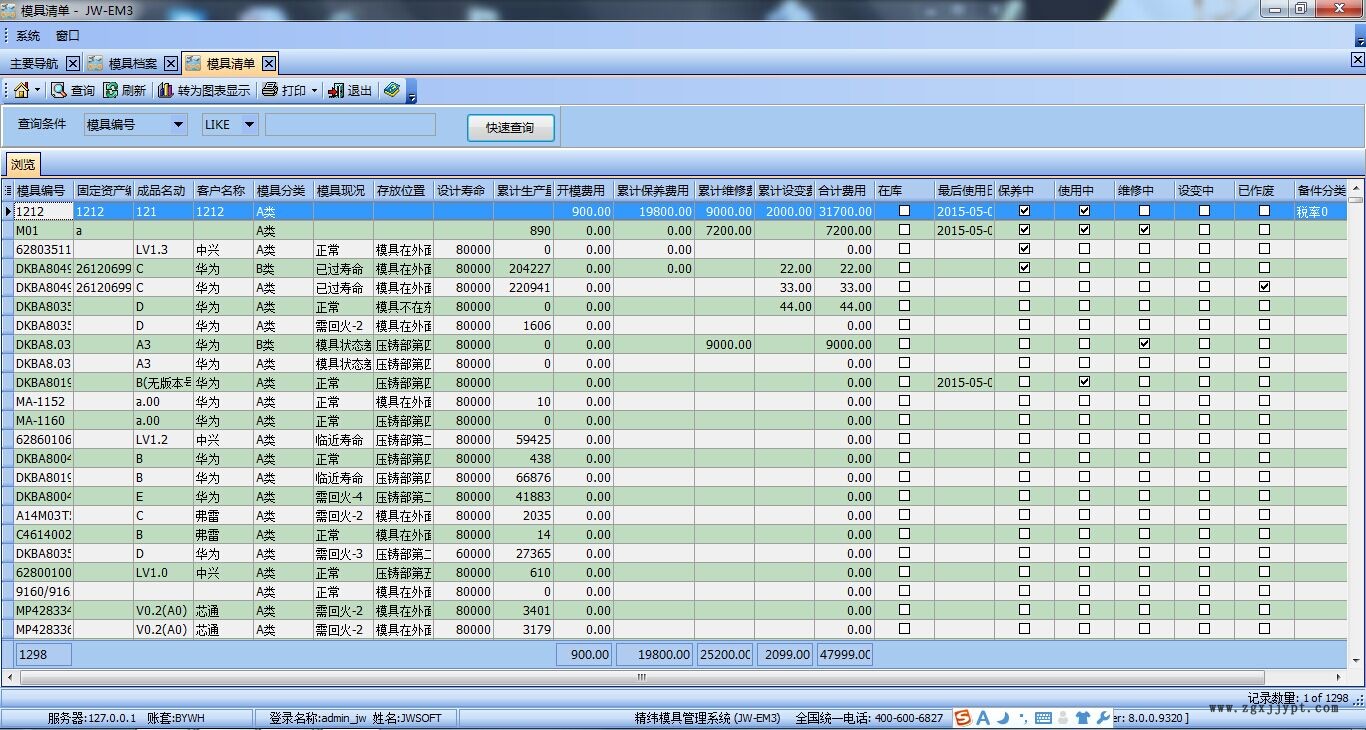 模具管理軟件,模具保養(yǎng),模具位置 模具管理軟件,模具保養(yǎng),模具位置